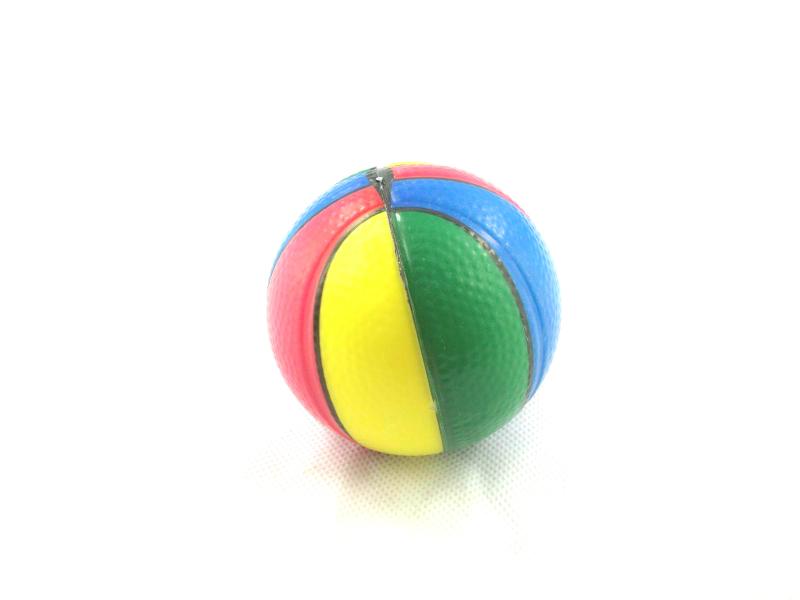 新品海绵实心球 儿童玩具球 双色篮球