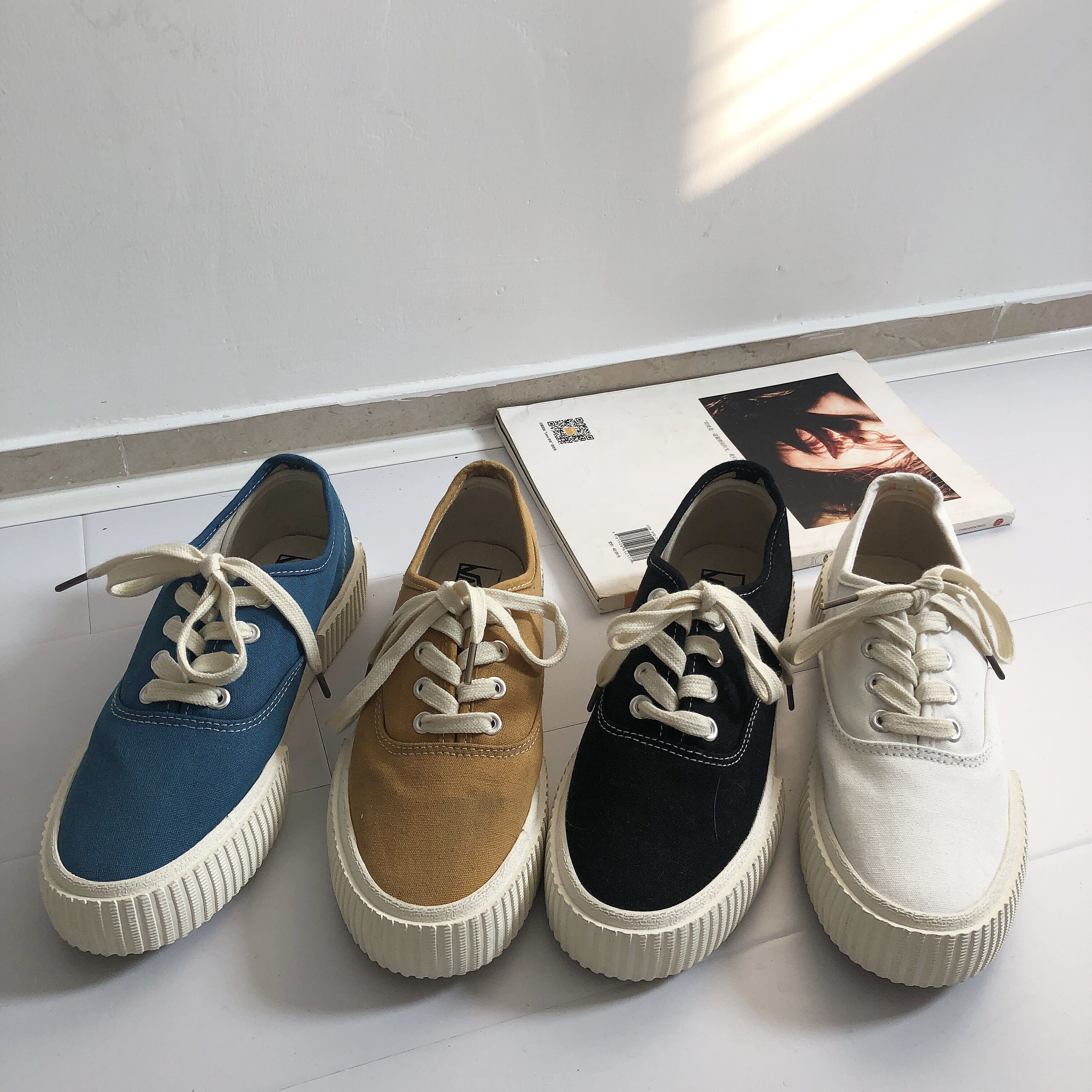 xu liu mans 2018 nouveau coréen ins chaussures en toile femme automne étudiant ulzzang joker fond plat chaussures de skate xu liu mans 2018 nouveau coréen ins chaussures en toile femme automne étudiant ulzzang joker fond plat chaussures de skate