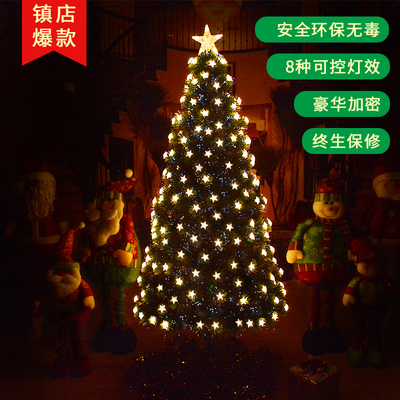 标题优化:LED光纤树1.8米繁星暖白发光树圣诞场景装饰品加密彩灯圣诞树套餐
