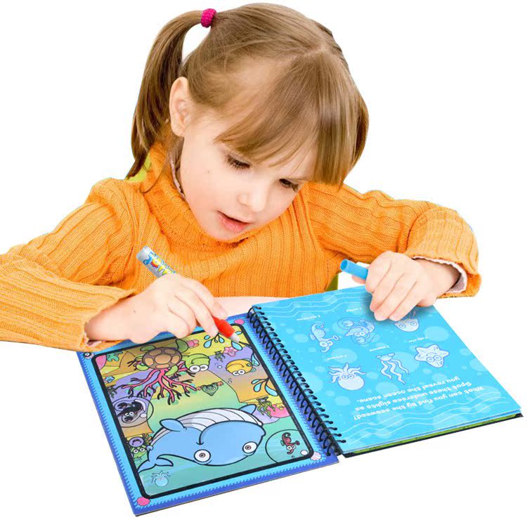 兒童畫冊2-3-6歲小孩圖書臨摹公主女童少女兒童填色本學前班周邊