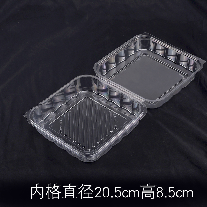 Large Capacity Long Square Transparent Sushi Roll Takeaway Packing Box Cow Lamb Chops Fruit Pastry Packaging Box Free Shipping