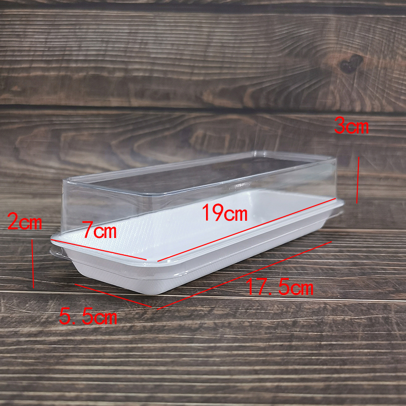 Long Square Blister Box Pastry Sandwich Baking Box Food Grade Material Disposable Take out Box