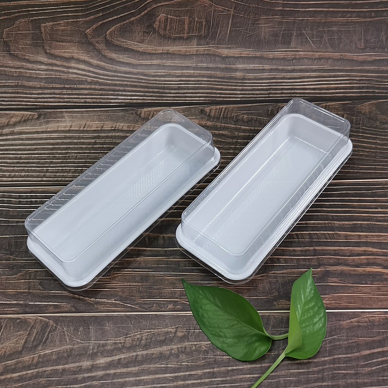 Long Square Blister Box Pastry Sandwich Baking Box Food Grade Material Disposable Take out Box