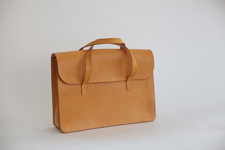 joydivision vintage retro package package leather tanned brown Oxford England Postman - Briefcases & Doctor Bags - Genuine Leather Brown