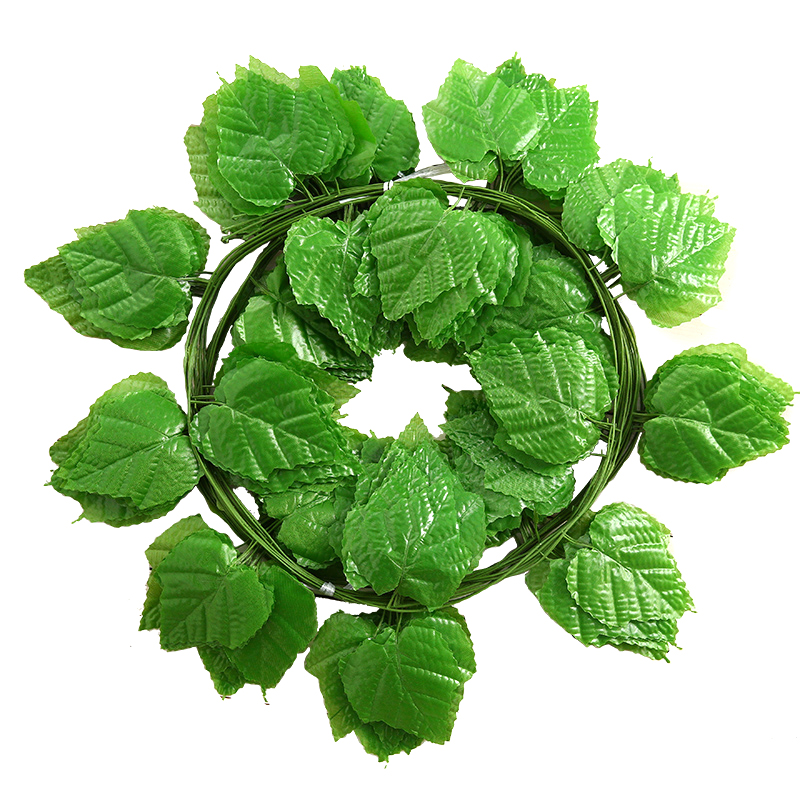 仿真葡萄叶藤蔓植物树叶绿叶水管道吊顶装饰假花藤条塑料叶子缠绕图片