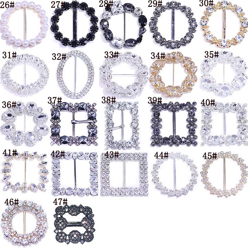 High-Grade Rhinestone Clothes Corner Knot Buckle Belt Decorative Diamond Buckle Retaining Ring Silk Scarf Decorative Buckle Glass Rhinestone Ornament Buckle