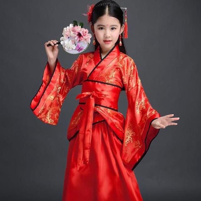 Xianqi suit costume female hanfu summer wear children's tang suit purple blue female Tang girl costume male