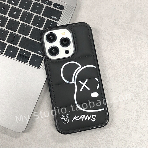 KAWS Bear Puffy Puffer Down Jacket 14, 13, 12 iPhone Case