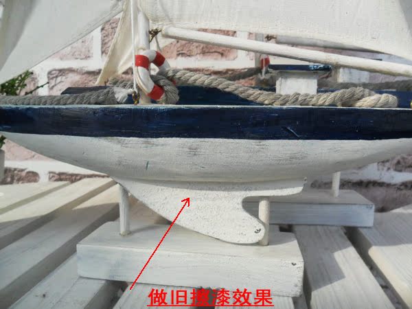 Декоративный корабль 地中海家居摆件红蓝条纹木质美式单帆帆船木质工艺品一帆风顺礼品 Декоративный корабль 地中海家居摆件红蓝条纹木质美式单帆帆船木质工艺品一帆风顺礼品