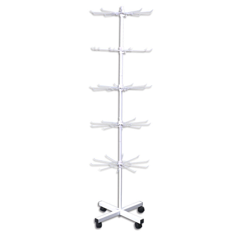 Accessories Jewellery Display Stand Stall Hanging Socks Hat Snack Toy Shelf Multi-Layer Rotating Shelf with Wheels