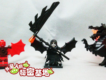 乐高lego 人仔装备 动物配件 绝版中古城堡 恶魔/死神翅膀 飞龙翼