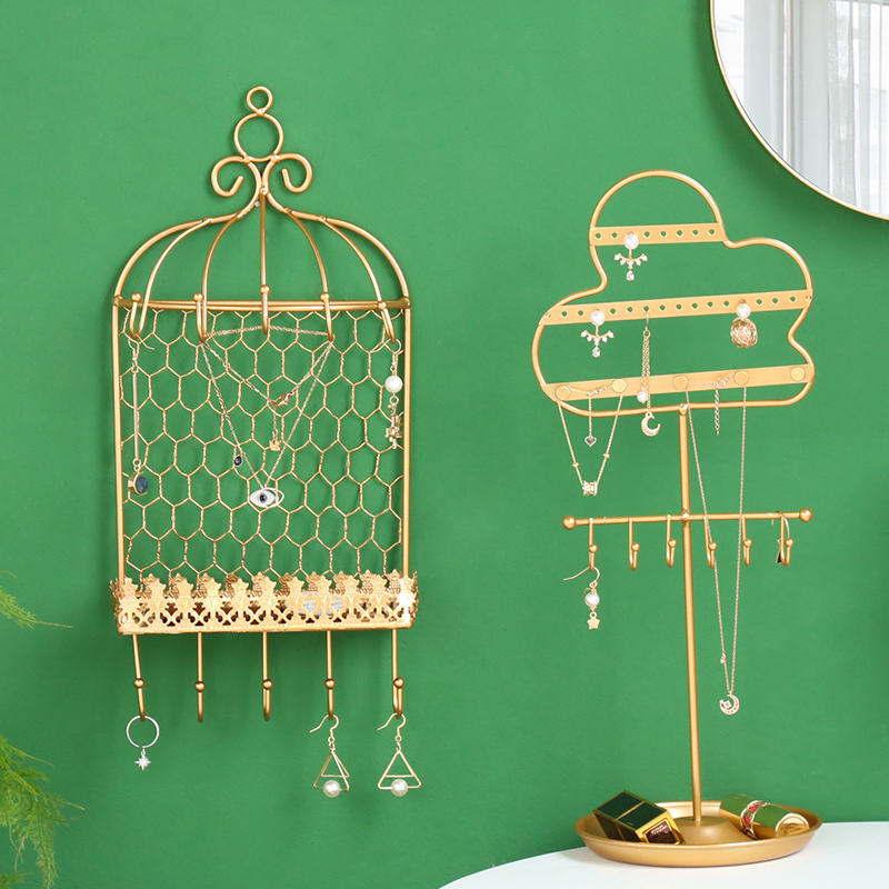 Nordic Light Luxury Creative Jewelry Rack Wall Mounted Necklace Display Stand Girls Dressing Table Earrings Eardrops Ornament Rack
