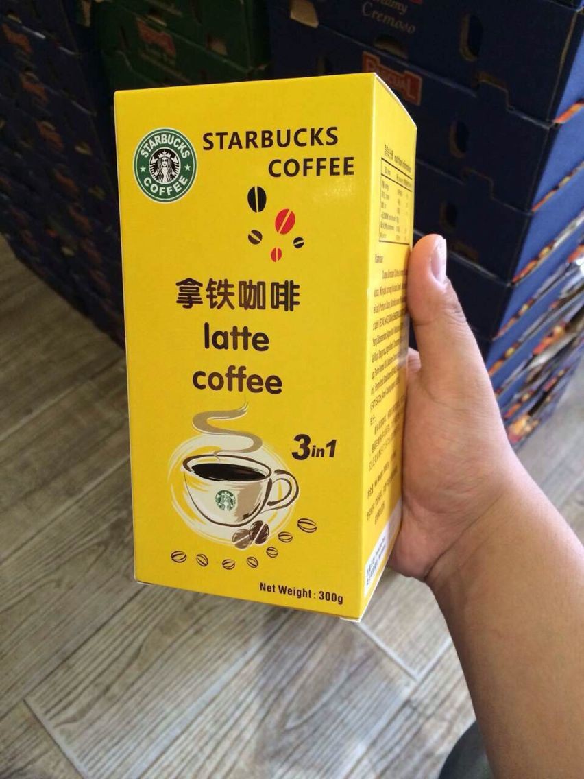 美国starbucks星巴克速溶三合一咖啡300g/盒 原味卡布 10条/盒