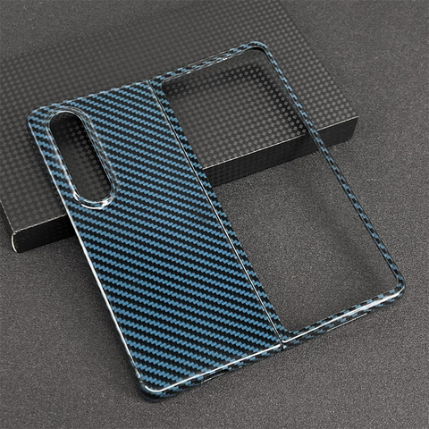Blue — Z Fold4 Carbon Fiber Premium Samsung Phone Case