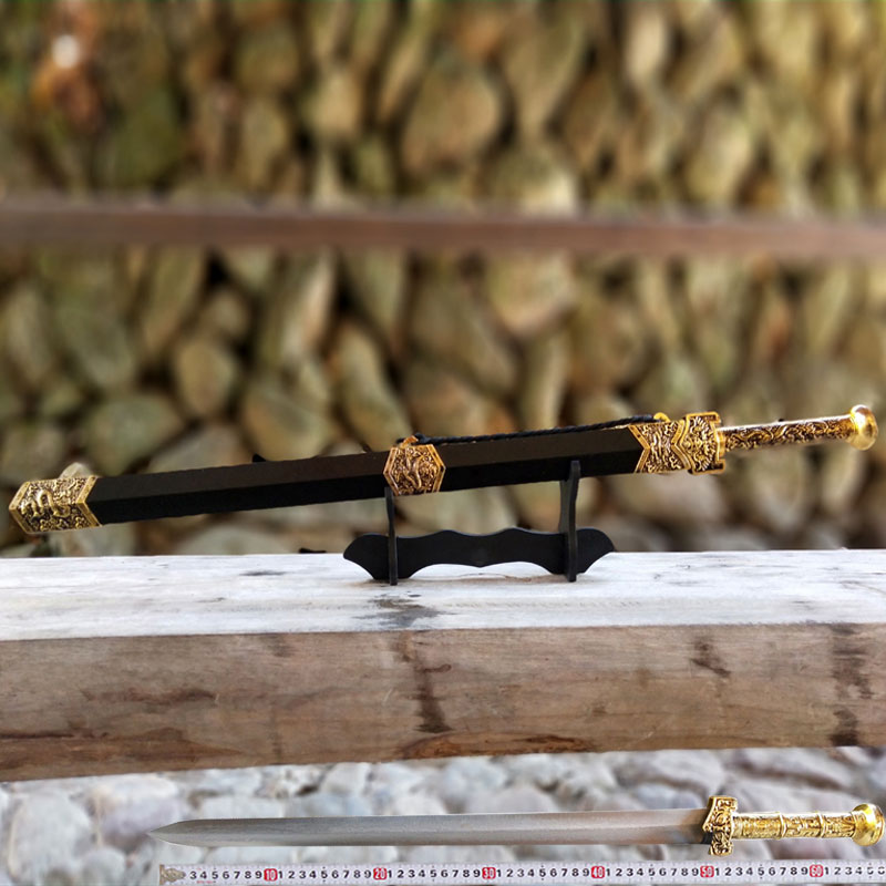 longquan sword stainless steel metal short small han jian jian decorative props dagger town house to ward off bad luck is not edged usually