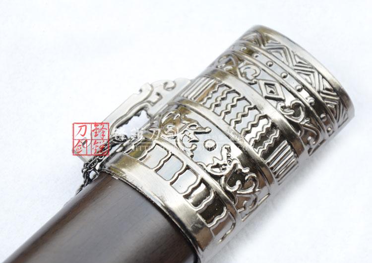 longquan sword stainless steel black wolong hard sword DLC film sword sword qin jian handicraft collection is not edged usually