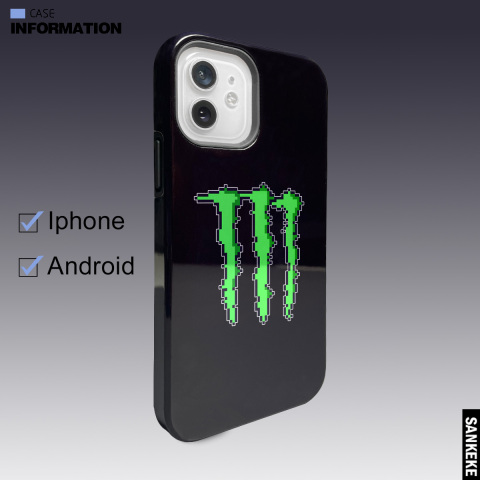 Monster Logo New Glossy Slim Fit Hard 14, 13, 12 iPhone Case