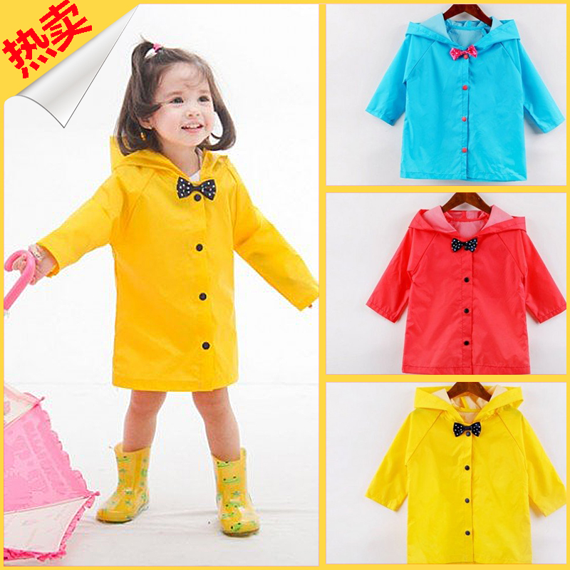 兒童雨衣小學生寶寶雨衣小孩蝴蝶結雨衣韓國時尚男童女童雨披