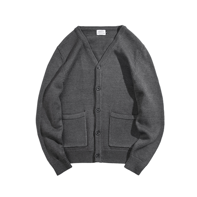 BDCT original Japanese retro trendy brand knitted cardigan men's early spring new style sweater sweater jacket trend