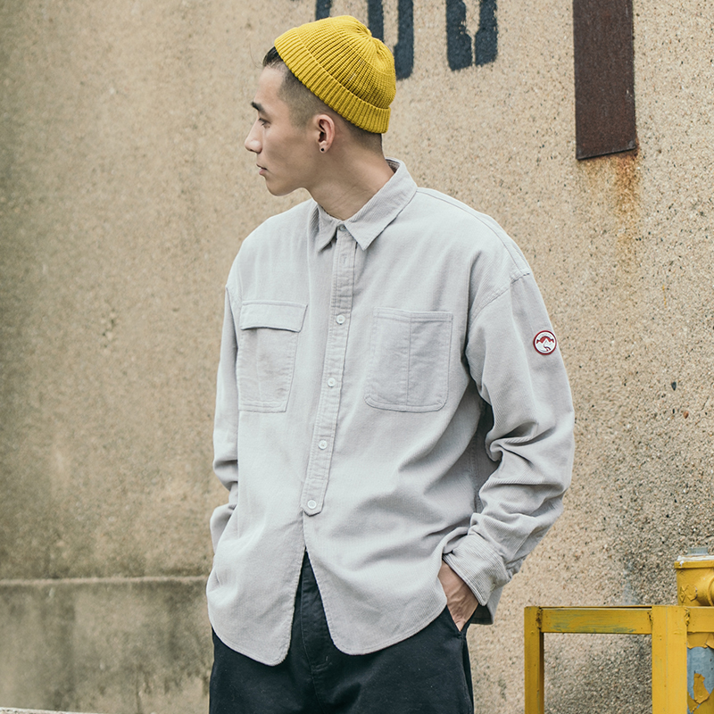 BDCT original corduroy tooling shirt men Long-sleeved 2020 autumn new Japanese style loose shirt jacket trend