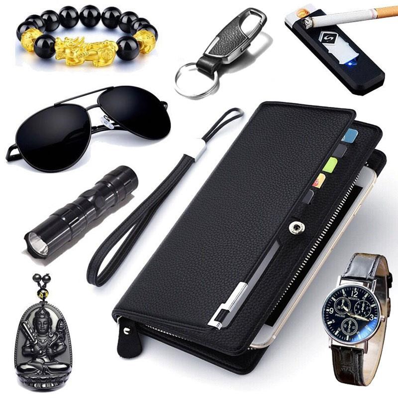 【à une perte d'impulsion commandes envoyer chanceux bracelet】hommes portefeuille longues homme portefeuille des hommes de l'embrayage de la fermeture éclair 【à une perte d'impulsion commandes envoyer chanceux bracelet】hommes portefeuille longues homme portefeuille des hommes de l'embrayage de la fermeture éclair