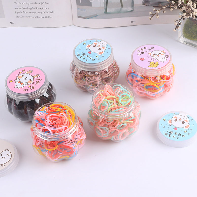 Baby Hair Band Does Not Hurt Hair Disposable Rubber Band Pumpkin Bottled Baby Girl Color Rubber Band Tie Choo Choo Small Head Rope