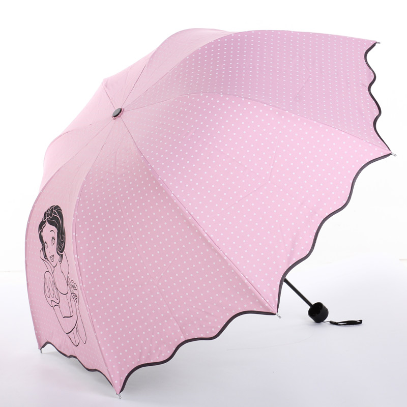 迪士尼兒童雨傘男女童 學生防嗮太陽傘成人可折疊黑膠遮陽傘