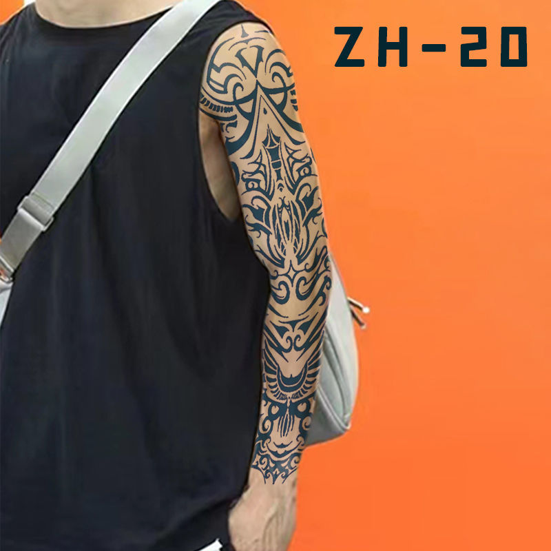 Full Tattoo Arm Herbal Tattoo Sticker Long Lasting Waterproof Non-Reflective Semi-Permanent Social Big Picture Long-Lasting New Stickers