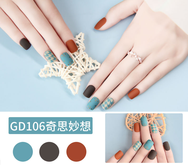 Korean Goddeed Nail Emperor Oxygen Wear Nails Nail Stickers Pregnant Women Detachable 30 Pieces Frosted