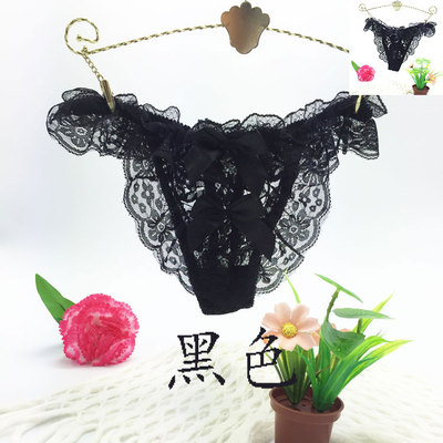 新款性感情趣大码极度诱惑mm闷骚透明蕾丝花边棉加大肥胖女丁字裤-淘宝网