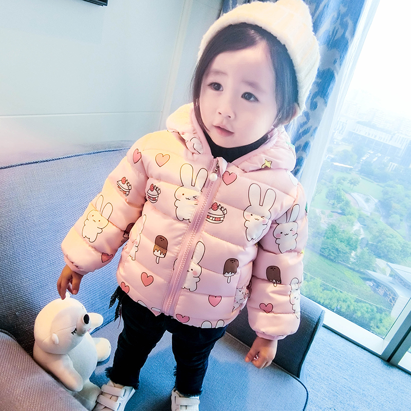 嬰兒棉衣棉襖秋鼕加厚加絨女寶寶鼕裝保暖外套女童0一1-3歲潮韓版