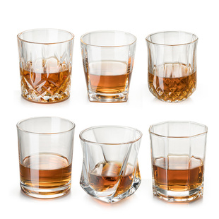 家用玻璃杯套装6只装啤酒杯水杯果汁杯茶杯洋酒杯威士忌杯红酒杯