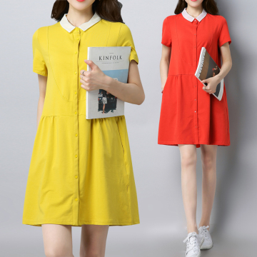 2018夏装新款女 胖mm大码女装宽松短袖连衣裙女中长款休闲裙子 2018夏装新款女 胖mm大码女装宽松短袖连衣裙女中长款休闲裙子