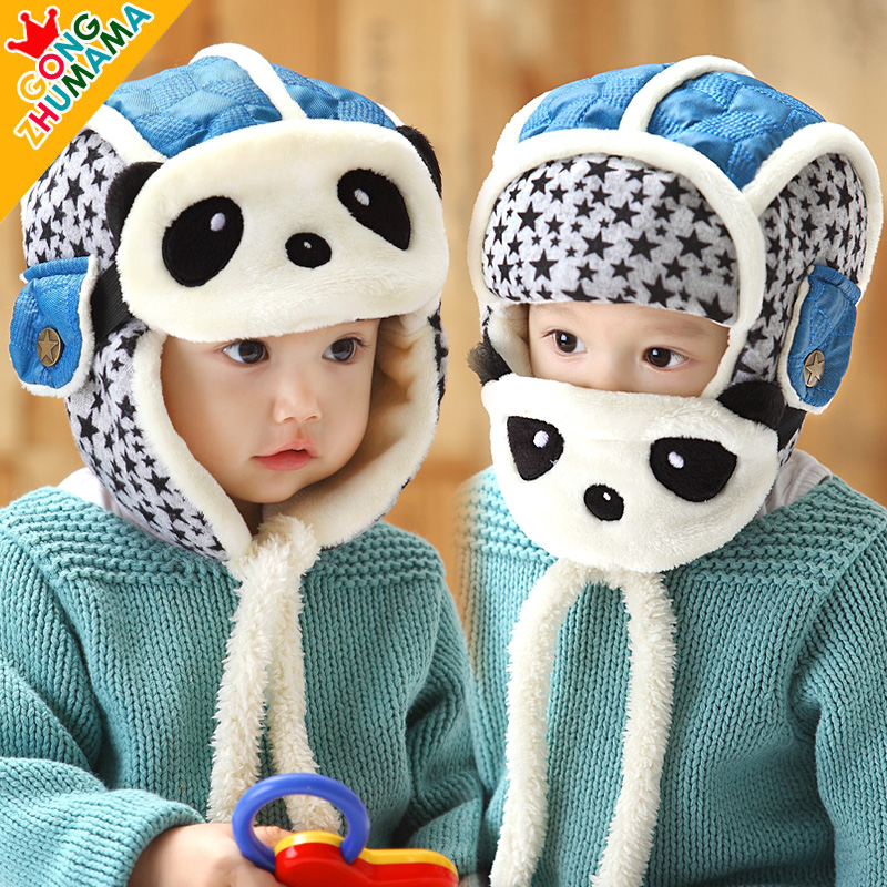 寶寶帽子秋鼕季加絨男童雷鋒護耳帽1-2歲3小孩嬰兒童韓版潮0鼕天4