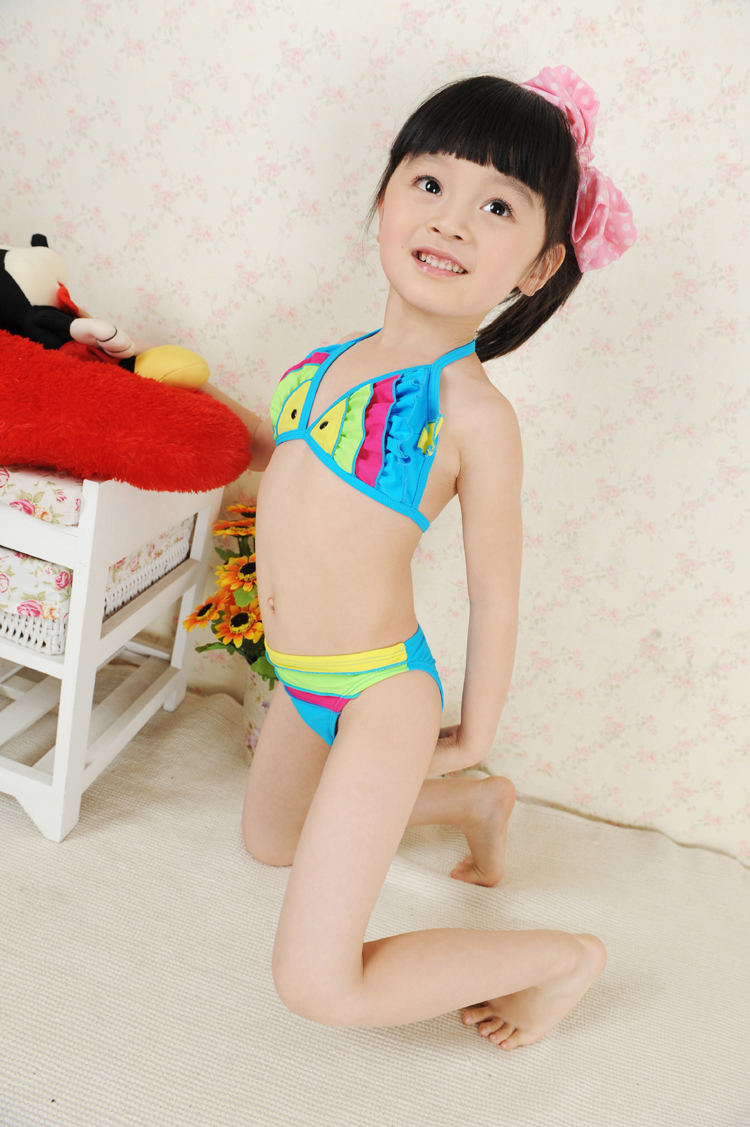 包邮儿童泳衣 女童分体连体游泳衣韩版大中小童幼儿宝宝1-8岁泳装