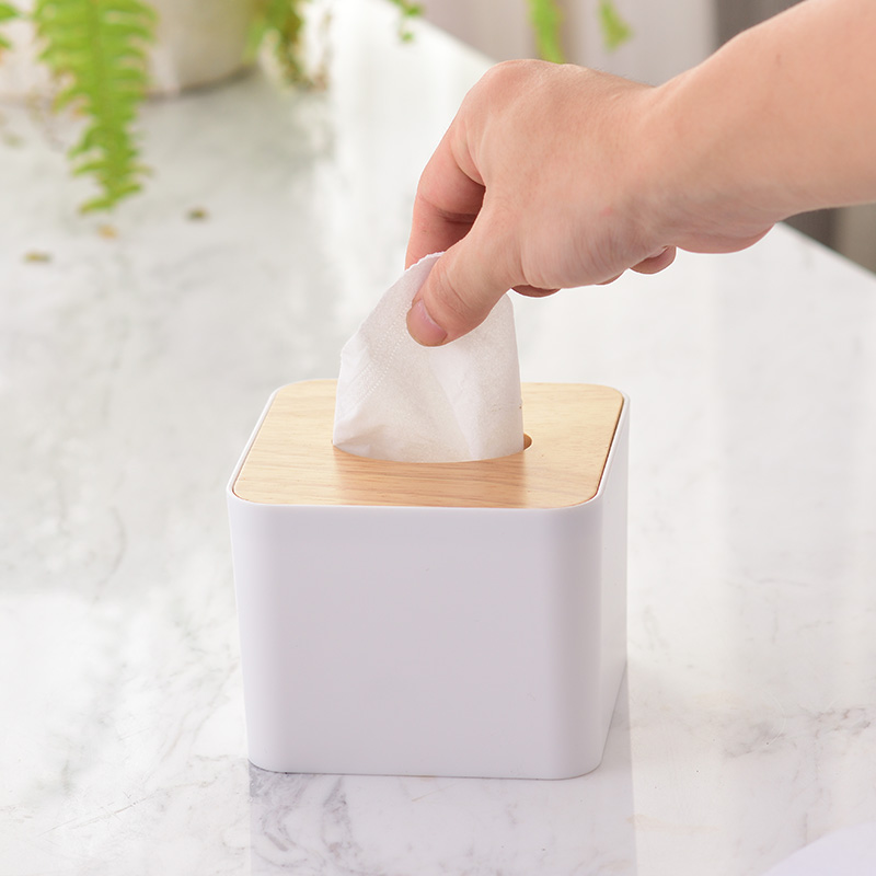 household hotel dining room solid wood cover oak cover tissue box paper extraction box toilet car in northern europe simple tissue box