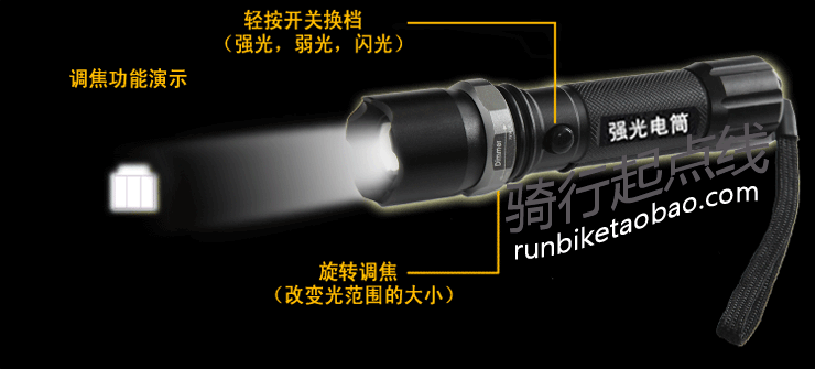 Eclairage pour vélo CREE - phare - Ref 2401766 Image 7