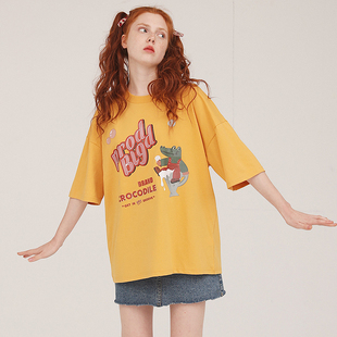 PRODBldg 原创设计夏短袖可爱女生半袖T恤宽松日系原宿风学生上衣