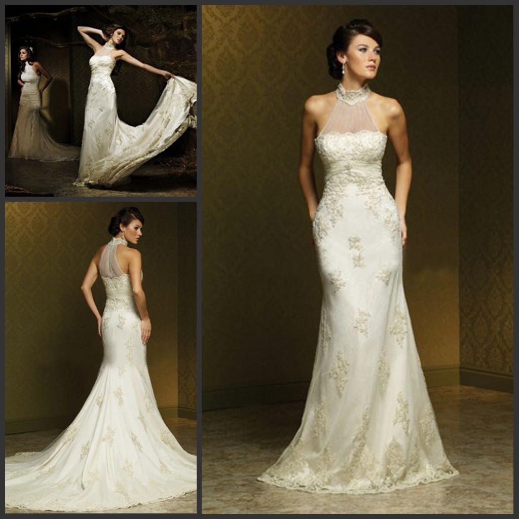 Turtleneck Mermaid Wedding Dress Fashion Dresses