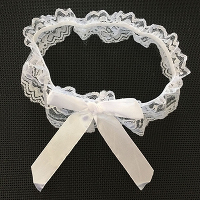 性感情趣睡衣装饰品黑白色蕾丝蝴蝶结大腿环腿圈弹力搭配小物件-淘宝网