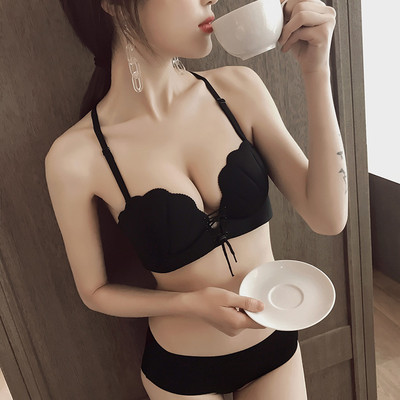 秋季抹胸内衣女半杯防走光贝壳杯聚拢裹胸式隐形肩带性感美背文胸-淘宝网