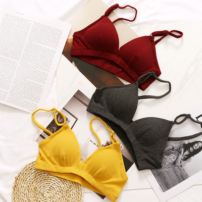 六只兔子法式三角杯平胸内衣女薄款文胸无钢圈棉质性感内衣胸罩夏-淘宝网