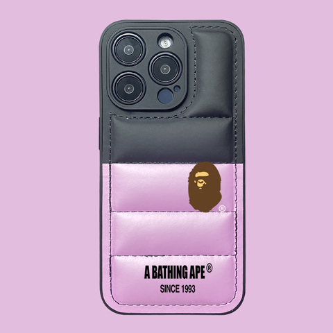 Red — BAPE Puffy Puffer Down Jacket Cartoon Soft Heat Dissipation Cute Girls , 15, 14, 13, 12, 11 iPhone Case