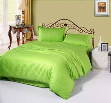 Чистый хлопок 4 комплекта зеленый можно заказать детский сад полный хлопок комплект постельные принадлежности сатиновые полосы чистый цвет одеяло