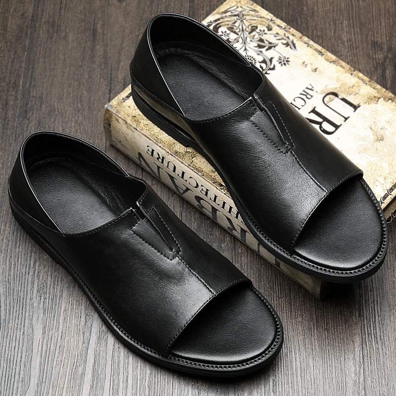 2019 nouvelle de cuir véritable roman des hommes sandales open toe respirant casual sandales hommes tendance de la version coréenne des sandales en cuir pour hommes 2019 nouvelle de cuir véritable roman des hommes sandales open toe respirant casual sandales hommes tendance de la version coréenne des sandales en cuir pour hommes
