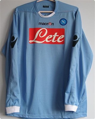 正品Macron那不勒斯Napoli2010-11球衣浅蓝色 0359原单