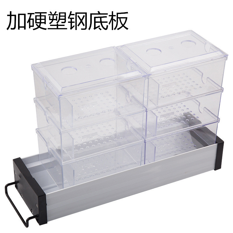 New Upgraded Bottom Plate Filter Tank Tropical Fish Drip Box Aquarium Fish Tank Filter Box Single Tube Filter Tank