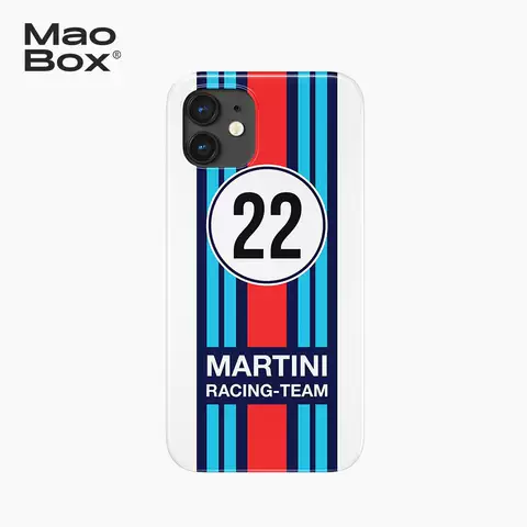 Motorsport Martini Racing Phone Cases Covers Hard Matte iPhone 15, iPhone 14, iPhone 13, iPhone 12, iPhone 11
