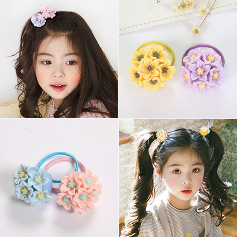 韓版兒童發飾可愛寶寶發圈頭花女童扎頭發不傷發皮筋公主頭繩頭飾