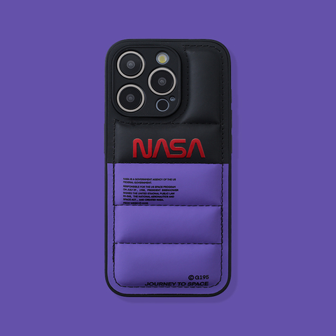 Purple — NASA Puffy Puffer Down Jacket 15, 14, 13, 12, 11 iPhone Case